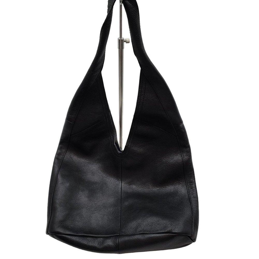 Vince Camuto Black Leather Hobo Shoulder Bag